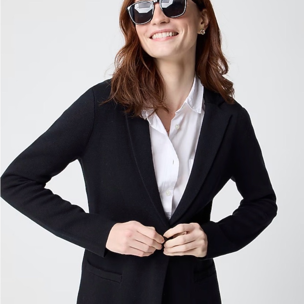 J.Crew School Boy 100% Cotton Black Sweater Blazer Size Extra-Small NWT 50% OFF!